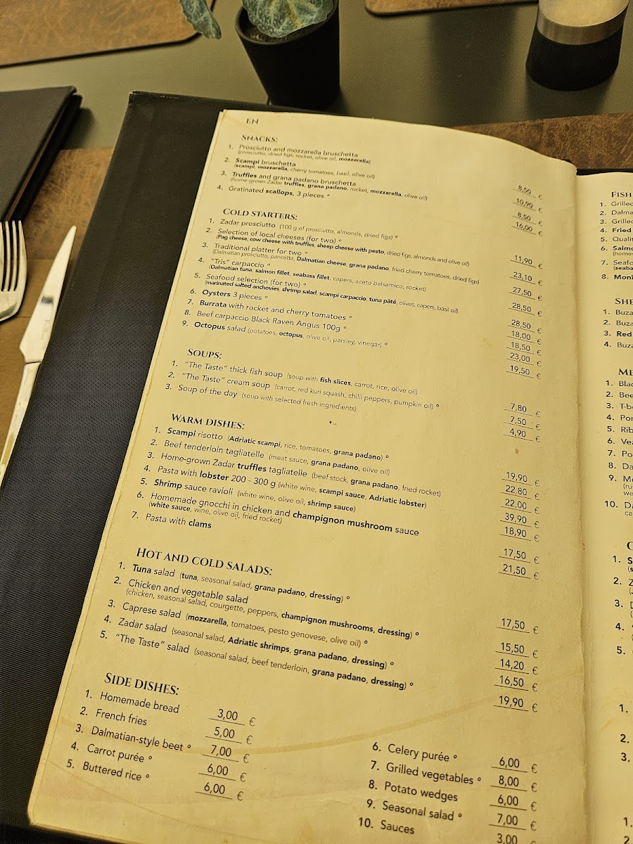 Menu Restaurant The Taste-5